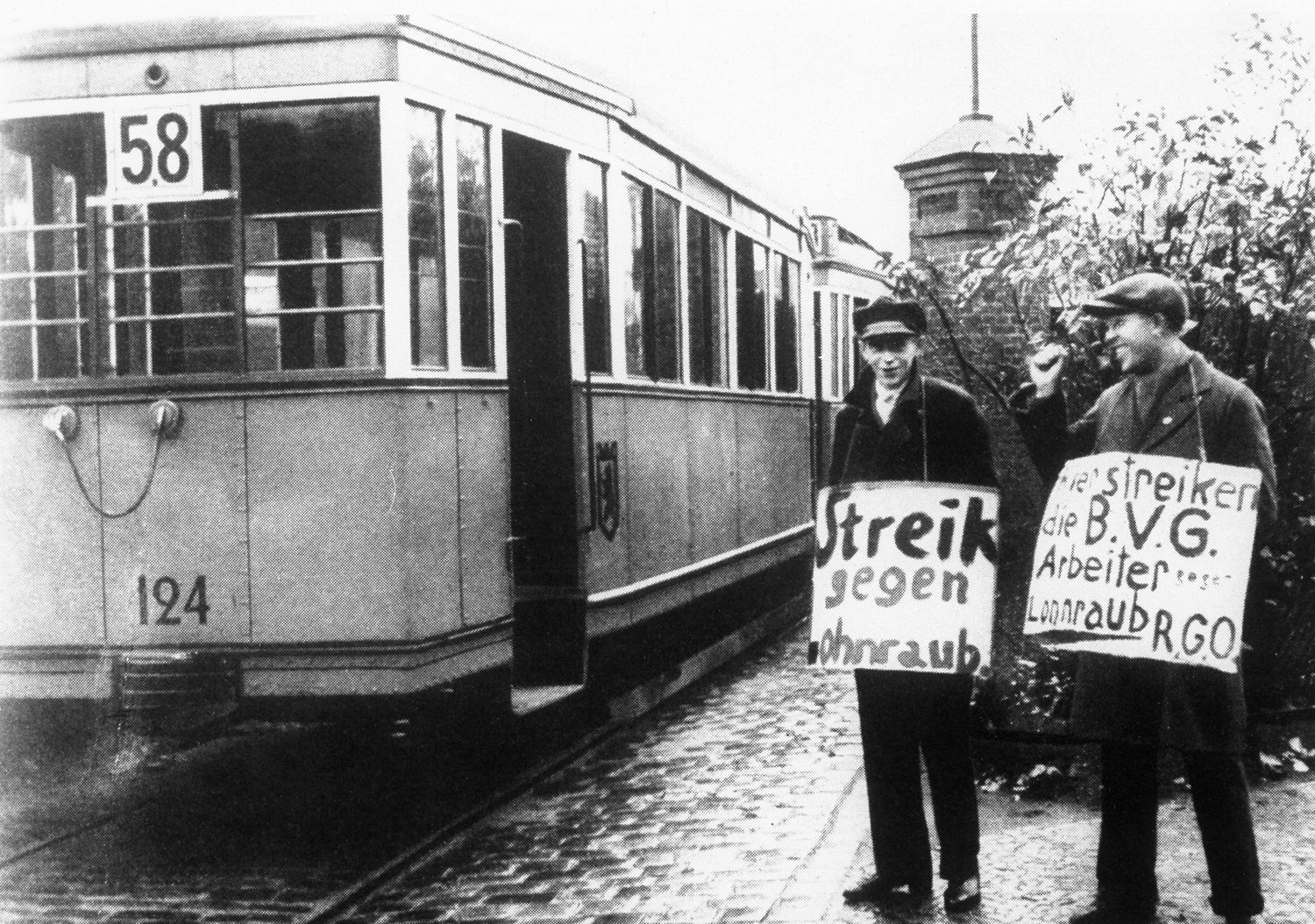 Bild von BVG-Streikposten 1932
