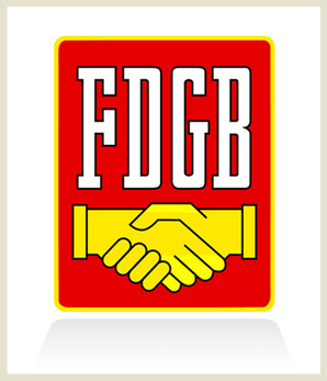 Das Emblem des FDGB 