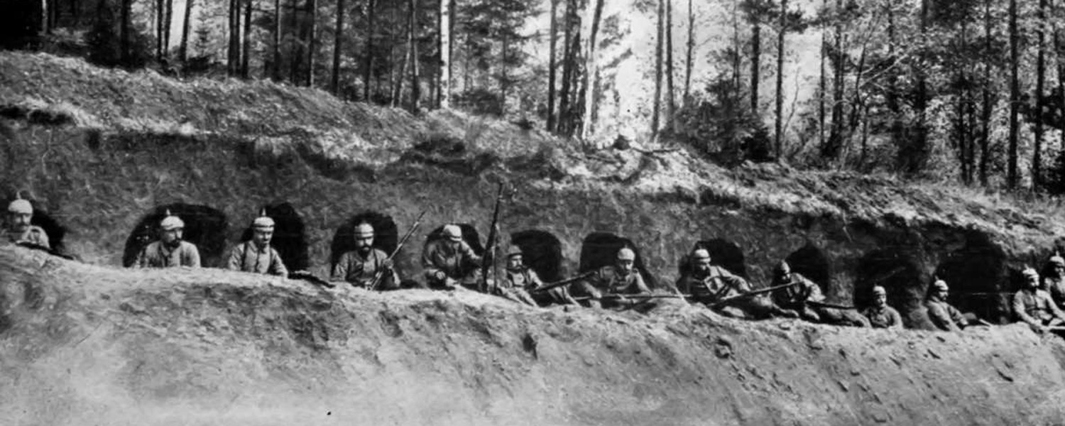 Bild von Stellung deutscher Soldaten im I. Weltkrieg 